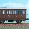 ACME 55282 - Set di due carrozze passeggeri tipo 1931R FS di 2°classe composto da una Biy 34.000 e una BDiy 67.000 in livrea castano - H0