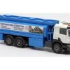 OLM-Design 010 - Scania 6x2 trasporto carburante con cabina bianca con lampeggianti e cisterna blu con pubblicità - H0