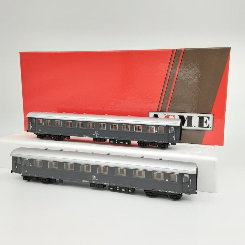 ACME 55288 - Set carrozze tipo Az13000 Fs e Bz33000 FS in livrea Grigio Ardesia - H0