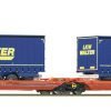 Roco 77393 - Carro tipo Sdggmrs738/T3000e WASCOSA con due semirimorchi LKW WALTER - H0