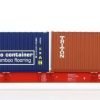 IGRA 96010047 - Carro tipo Sggnss80' RCW con due container da 40' "CMA CGM" e "TRITON" - H0
