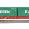 IGRA 96010048 - Carro tipo Sggnss80' NACCO con due container da 40' "EVERGREEN" - H0