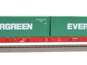 IGRA 96010048 - Carro tipo Sggnss80' NACCO con due container da 40' "EVERGREEN" - H0