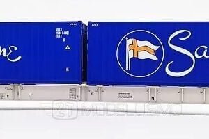 IGRA 96010055 - Carro tipo Sggnss80' AAE VTG "BoxXpress.de" con due container da 40' "SAFMARINE" - H0