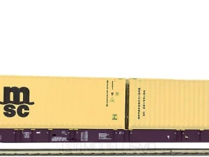 IGRA 96010060 - Carro tipo Sggnss80' RRL con due container da 40' "MSC" - H0