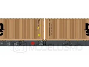 IGRA 96010051 - Carro tipo Sggnss80' ERMEWA con due container da 40' "MSC" - H0