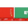IGRA 96010046 - Carro tipo Sggnss80' RCW con due container da 40' "CMA CGM" e "EVERGREEN" - H0