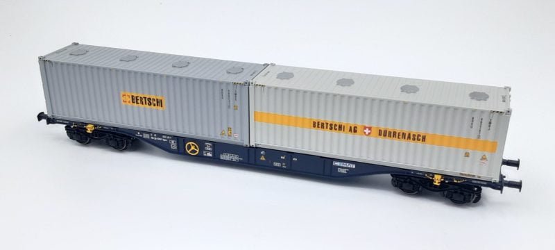 ACME 40418 - Carro tipo Sgnss 60' CEMAT con due bulk-container da 30' BERTSCHI - H0