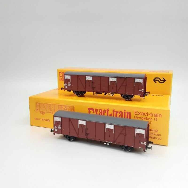 Exact - Train EX20180A/B - Set due carri merci chiusi tipo HBS 32003 NS - H0