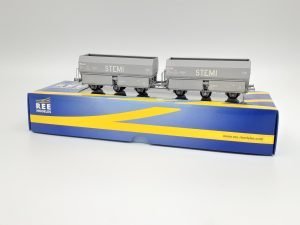 REE Modeles WB011 - Set di due carri tipo Fd SNCF per trasporto coke noleggiato STEMI - H0