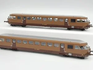 OsKar 2052 - Set ALn556.2217 + ALn556.2225 FS costruzione BREDA in livrea Castano - Isabella - H0