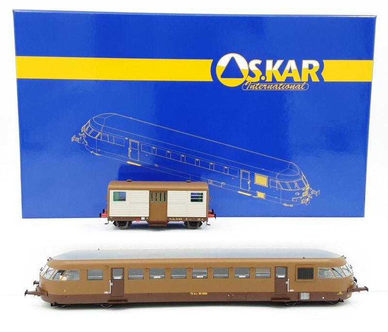 OsKar 2050 - Set ALn56.2217 + Ldn24.325 FS costruzione BREDA in livrea Castano - Isabella - H0