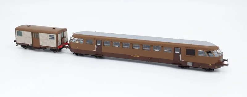 OsKar 2050 - Set ALn56.2217 + Ldn24.325 FS costruzione BREDA in livrea Castano - Isabella - H0