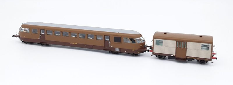 OsKar 2050 - Set ALn56.2217 + Ldn24.325 FS costruzione BREDA in livrea Castano - Isabella - H0