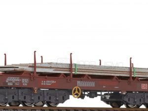 Liliput L235762 - Carro pianale tipo Sahmms, DB AG con lastre di acciaio - H0