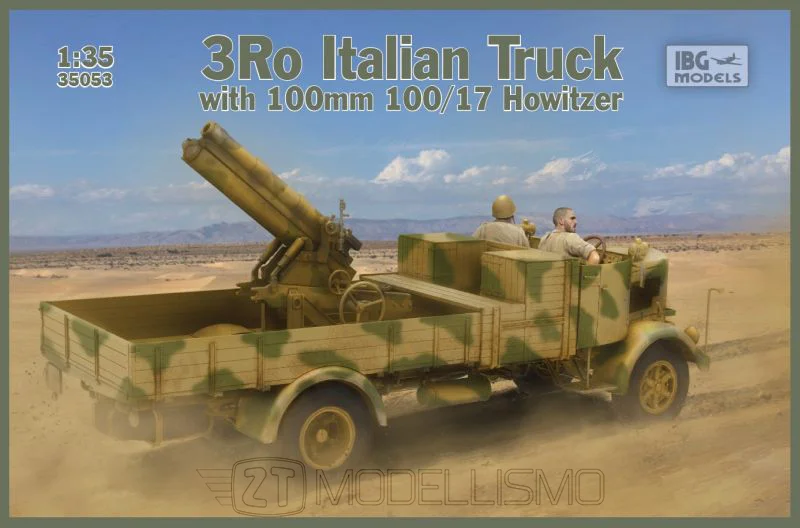 IBG Models 35053 - 3Ro Italian Truck con 100mm 100/17 Howitzer - 1:35