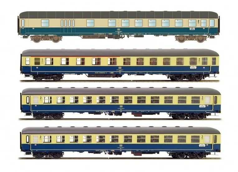 HobbyTrain H43025 + H43027 - Set 8 carrozze "Ostsee Express" 1980 Monaco-Berlino - H0