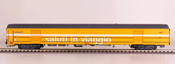 L.S. Models 47283 - Postwagen tipo Z SBB ex PTT France livrea giallo oro con fascia bianca "saluti in viaggio" - H0