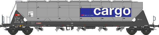 NME 510640 - Carro merci silos tipo Tagnpps SBB per trasporto zucchero, livrea SBB Cargo - H0