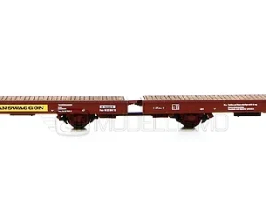 NME 532403 - Carro pianale doppio, tipo Laaps TWA - H0