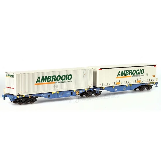 B-models 59303 - Sggmrss I-AMBR 90' con due container 45" "Ambrogio" - H0
