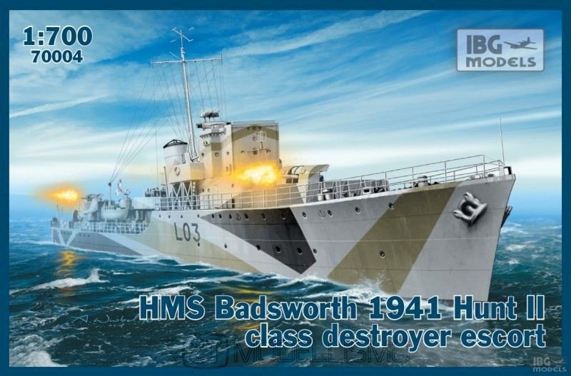 IBG Models 70004 - HMS Badsworth 1941 Hunt II, class destroyer escort - 1:700