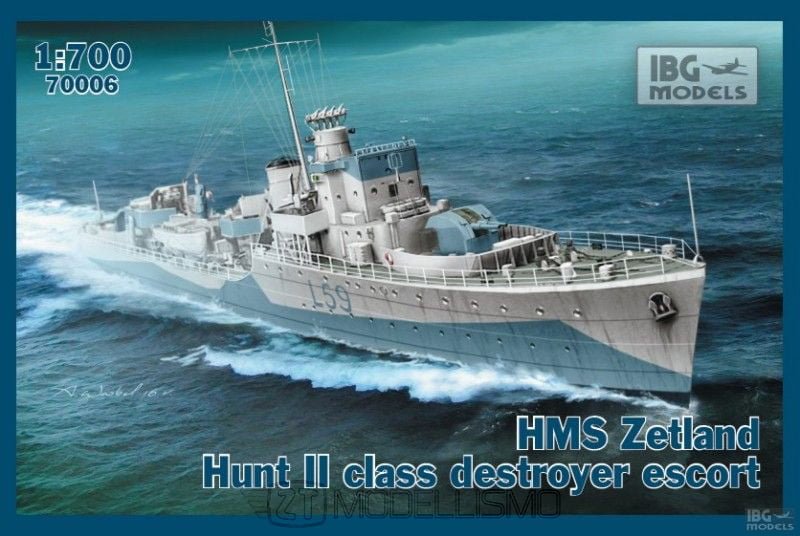 IBG Models 70006 - HMS Zetland Hunt II, class destroyer escort - 1:700