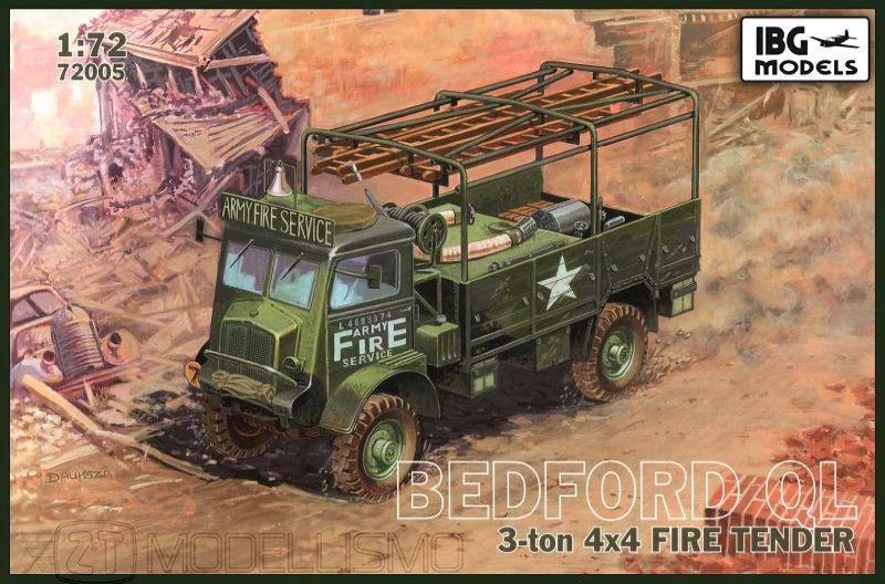 IBG Models 72005 - Bedford QL 3-ton 4x4 Fire Tender - 1:72