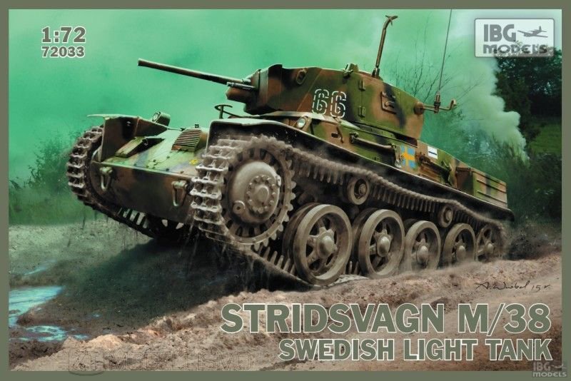 IBG Models 72033 - Stridsvagn M/38 Swedish light tank - 1:72