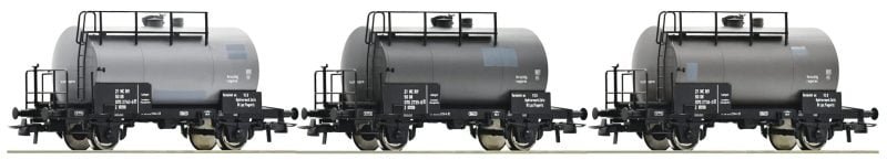 Roco 77021 - set di tre carri cisterna tipo Z DR per trasporto olii minerali - H0