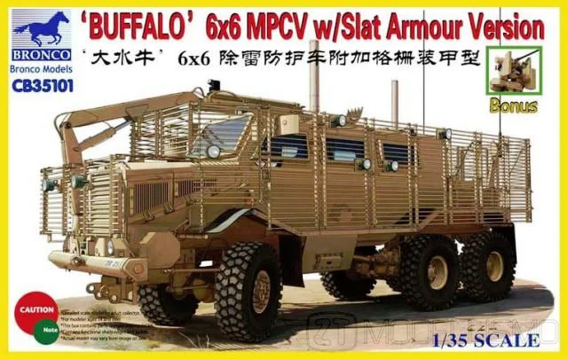 Bronco models CB35101 - "Buffalo" 6x6 MPCV w/slat Armour Version - 1:35