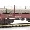 Liliput L235794 - Carro pianale tipo Sahmms 711, DB AG con lastre di acciaio - H0