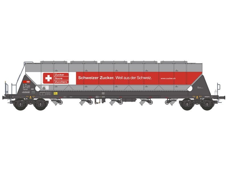 NME 510691 - Carro merci tramoggia tipo Tagnpps, livrea SBB Cargo, con luci di cosa SBB - H0