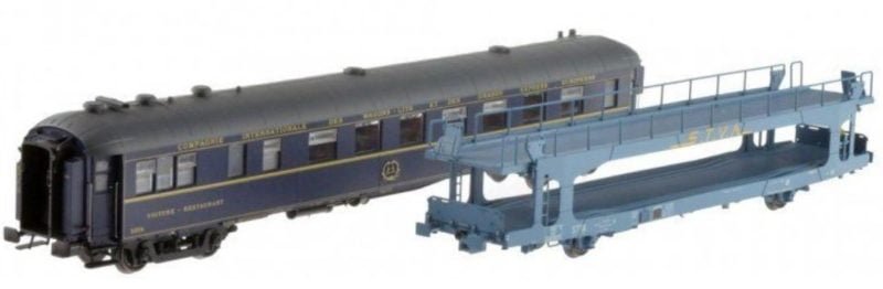 PI99112 - Set auto cuccette tipo CIWL e TA, TAC "Parigi - Milano (Brindisi)" anni '60 - H0