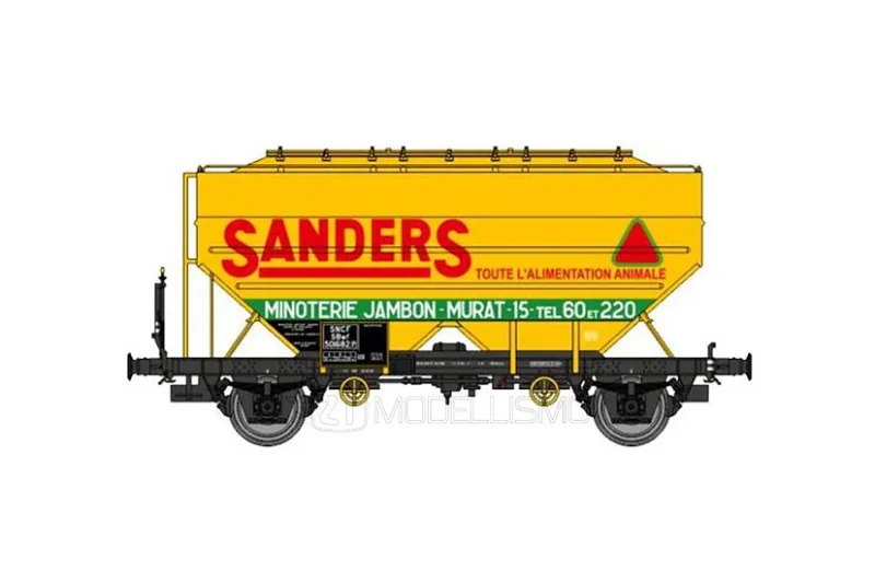 REE Modeles WB628 - Carro cereali “Sanders”, SNCF - H0