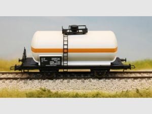 Lima HL6101 - Carro Cisterna bianco con fascia arancio, con terrazzino per il frenatore - H0