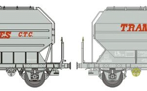 REE Modeles WB016 - Set di due carri SNCF per trasporto cereali TRANSCEREALES - H0