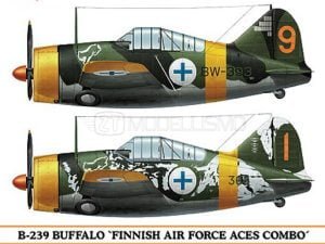 Hasegawa 01992 - B-239 Buffalo 'Finnish Air Force Aces Combo' - 1:72