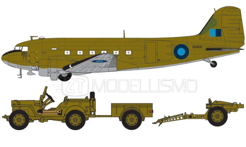 Airfix A09008 - Douglas Dakota Mk.III & Willys Jeep - 1:72