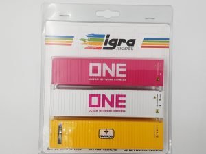 IGRA Model PI98010010 - Set 3 container da 40 ft "ONE" "ONE" "TARROS" - H0