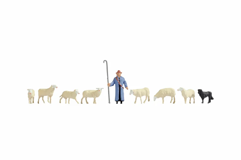 Noch 15748 - Pastore con cane e pecore - H0