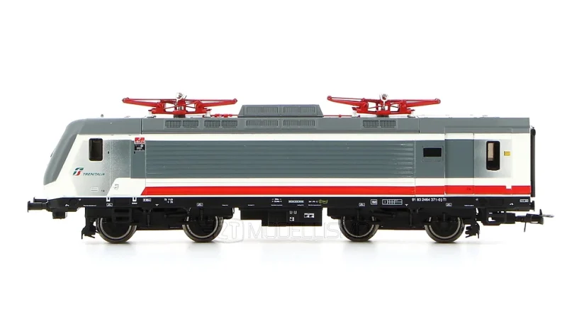 ViTrains 2246 - Locomotiva E.464.371 Dummy nella livrea Intercity Giorno con respingenti e gancio tradizionale - H0