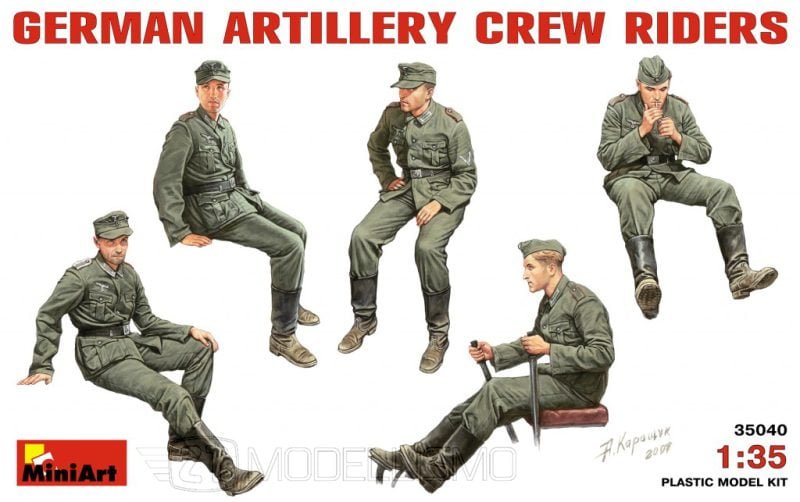MiniArt 35040 - GERMAN ARTILLERY CREW RIDERS - 1:35