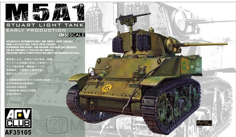 AFV Club 35105 - M5A1 Stuart light tank - 1:35