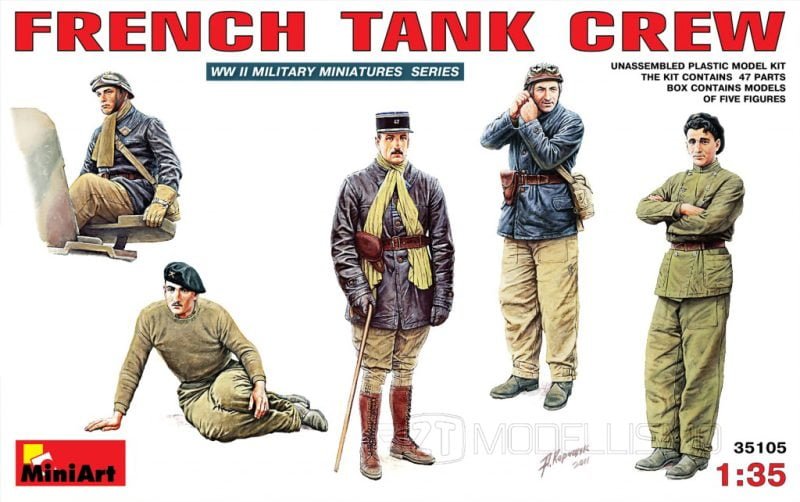 MiniArt 35105 - FRENCH TANK CREW - 1:35