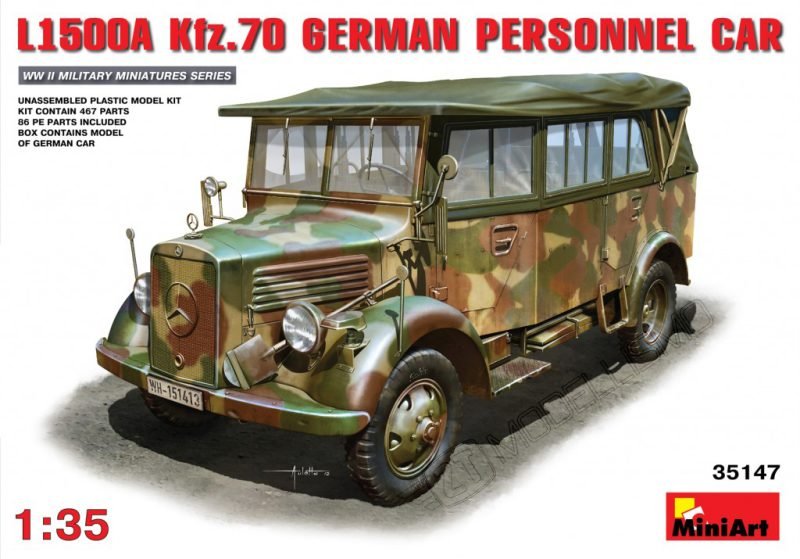 MiniArt 35147 - L1500A Kfz.70 German Personnel Car - 1:35