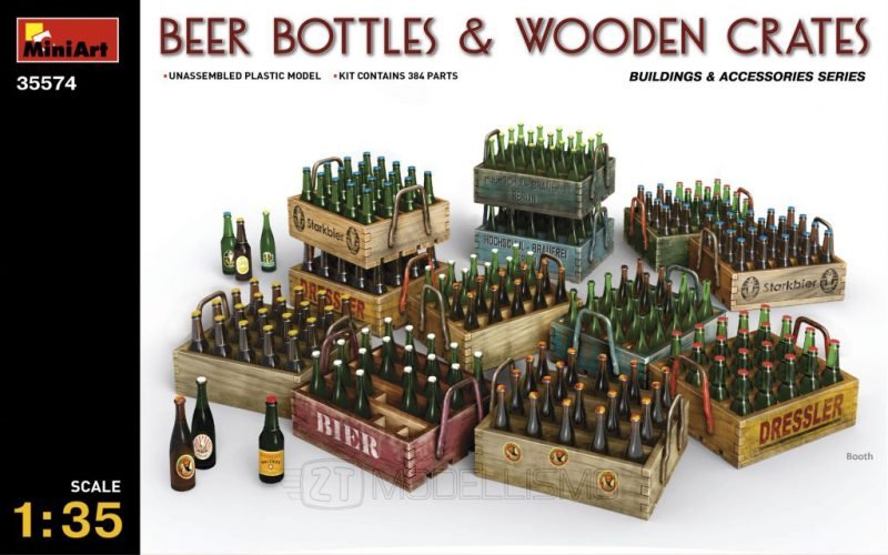 MiniArt 35574 - Beer bottles and wooden crates - 1:35