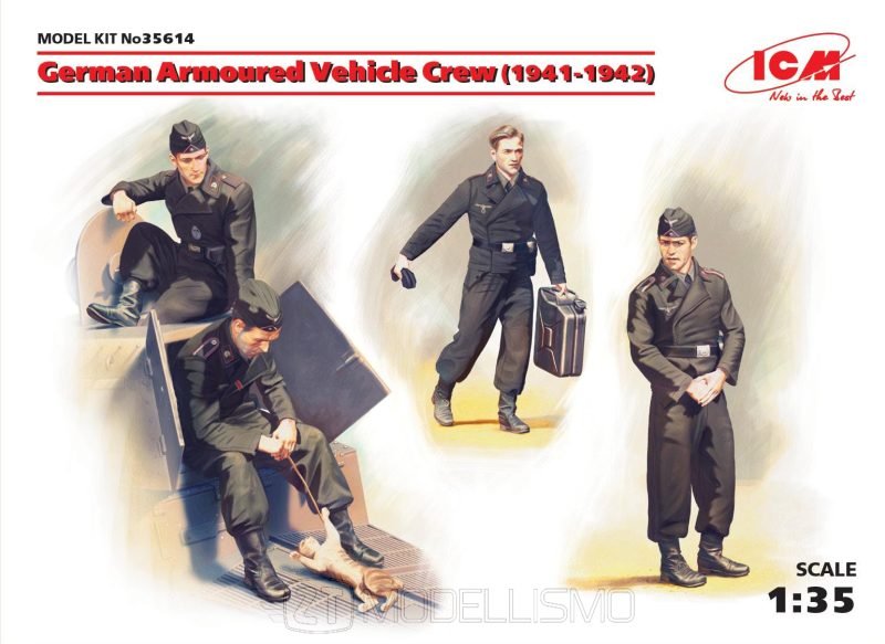 ICM 35614 - German Armoured Vehicle Crew (1941-1942) - 1:35