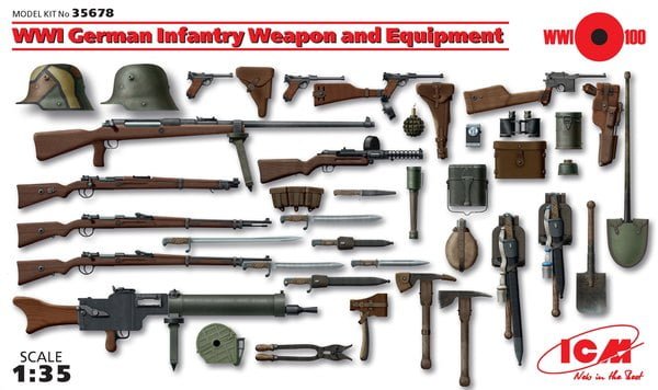 ICM 35678 - WWI German Infantry Weapon and Equipment - 1:35