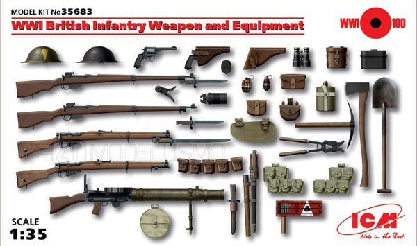 ICM 35683 - WWI British Infantry Weapon and Equipment - 1:35